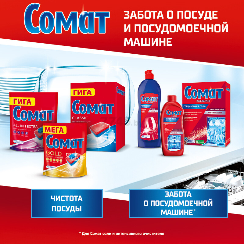 Соль для посудомоечных машин специальная SOMAT 1,5 кг (9000101401516) - Фото 10